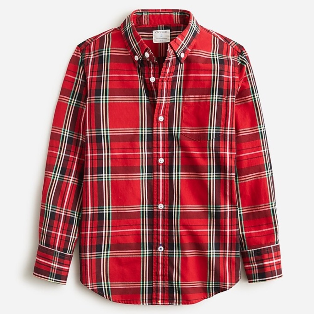 J Crew Crewcuts Boys' yarn-dyed button-down poplin shirt